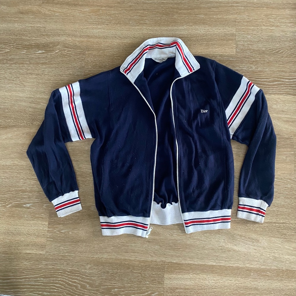 Christian Dior vintage zip up polo jacket
